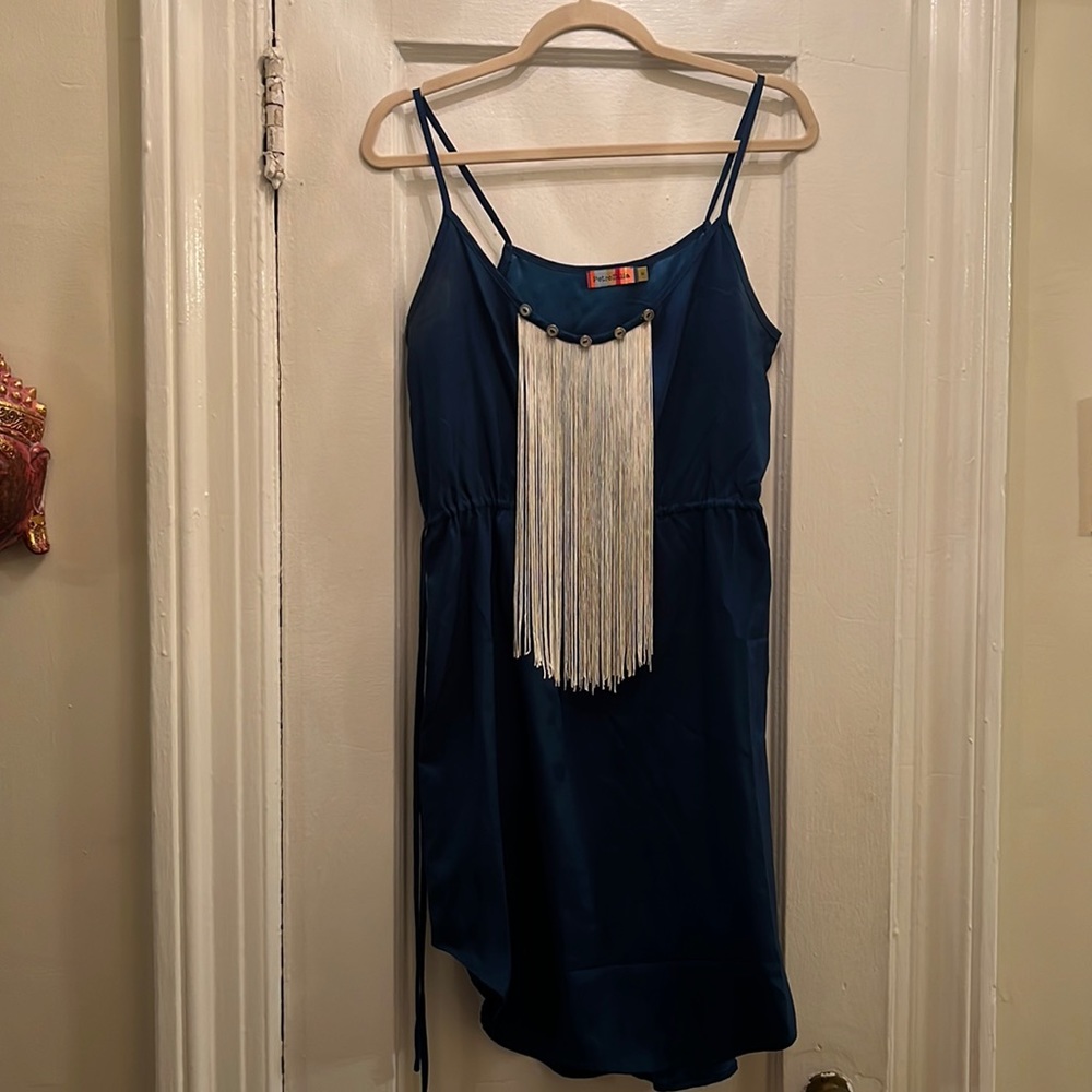 Petro Zillia turquoise fringe dress